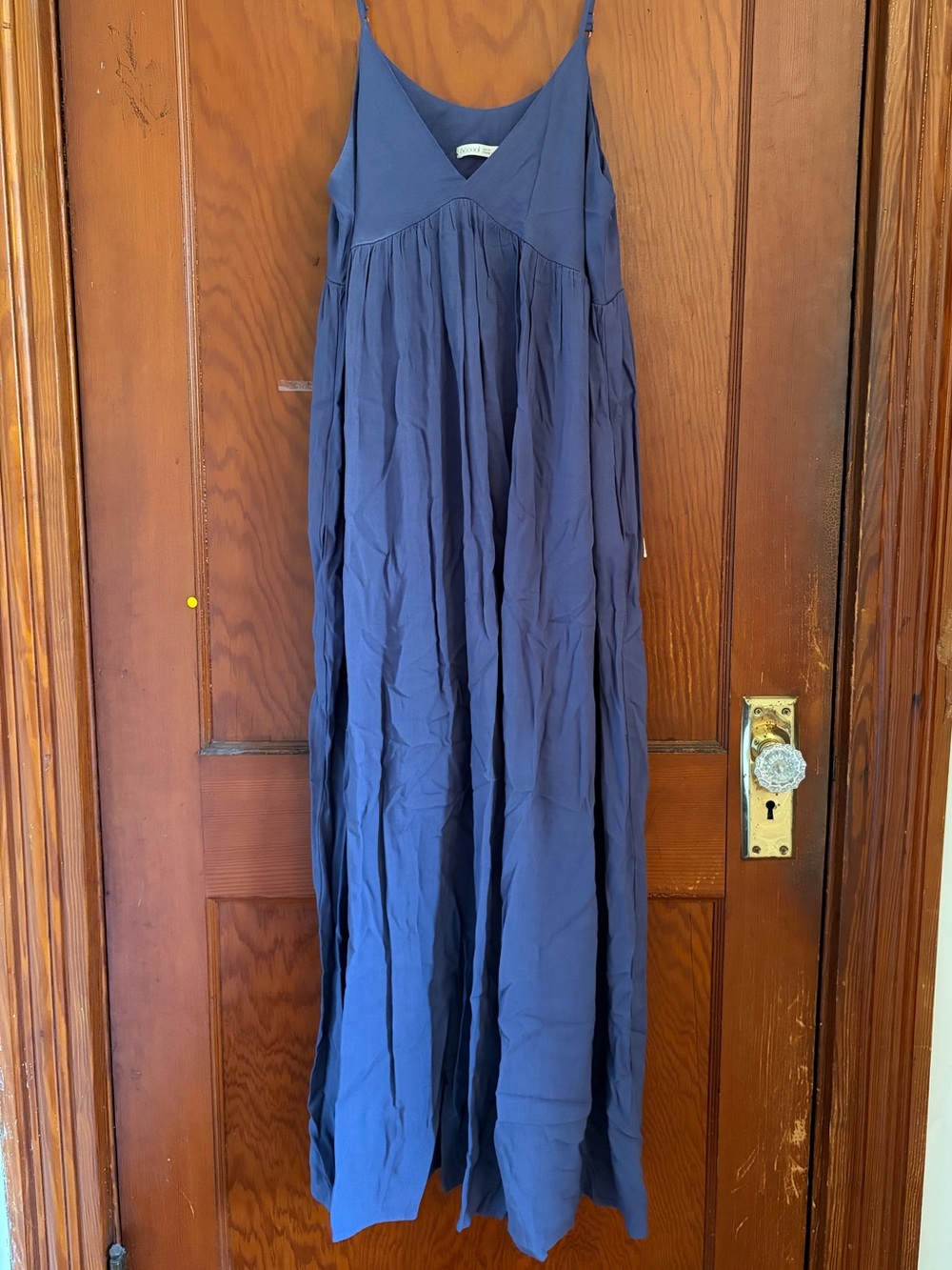 Sleeveless V-Neck Maxi Dress in Dusty Blue - Picture 2 of 4